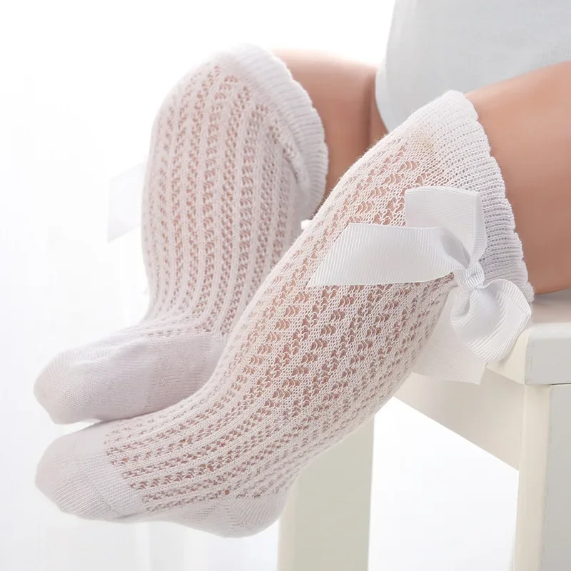 Baby Sock Oximeter - 여아용 여름 메쉬 양말, 귀여운 큰