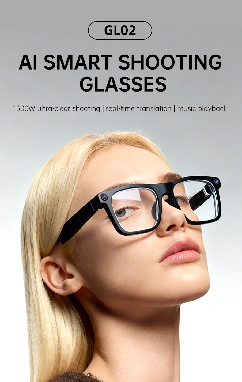 GL02 AI 스마트 글래스 — 13MP 카메라, 14 - Smart Glasses Lens 리뷰 및 가격